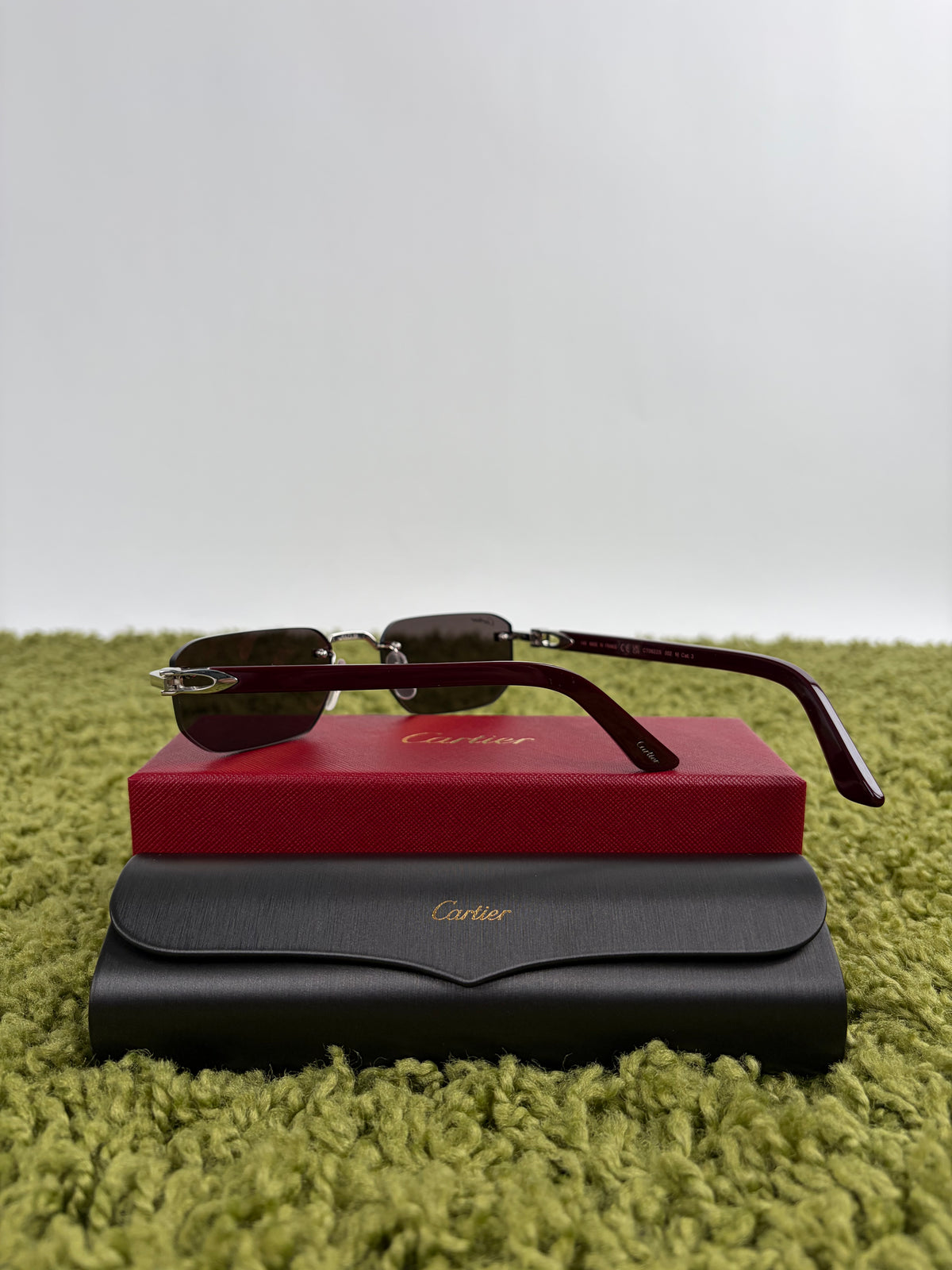 Occhiali da sole Cartier Decor C Rosso