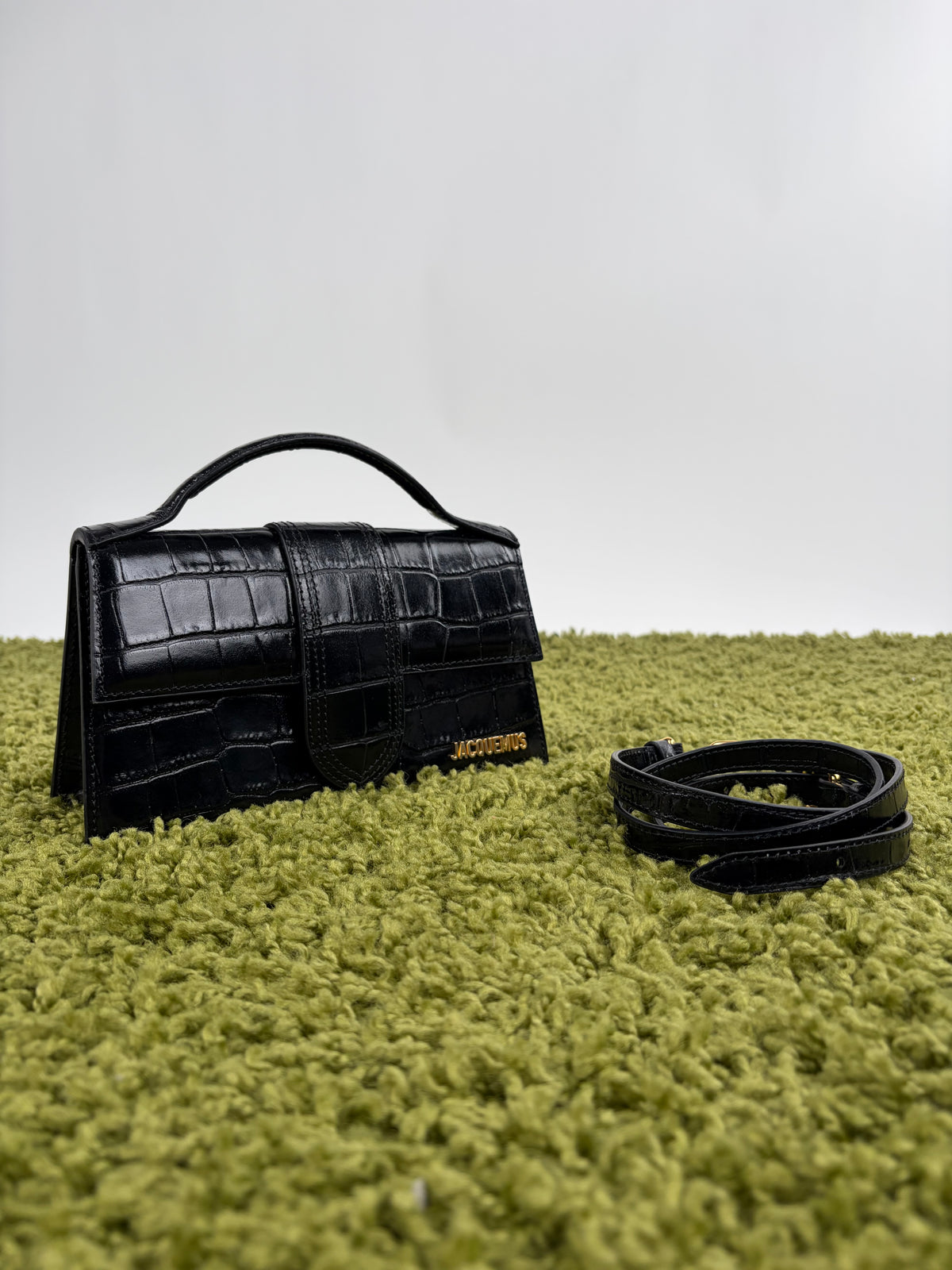 Borsa Jacquemus La grande Bambino Coccodrillo Nero