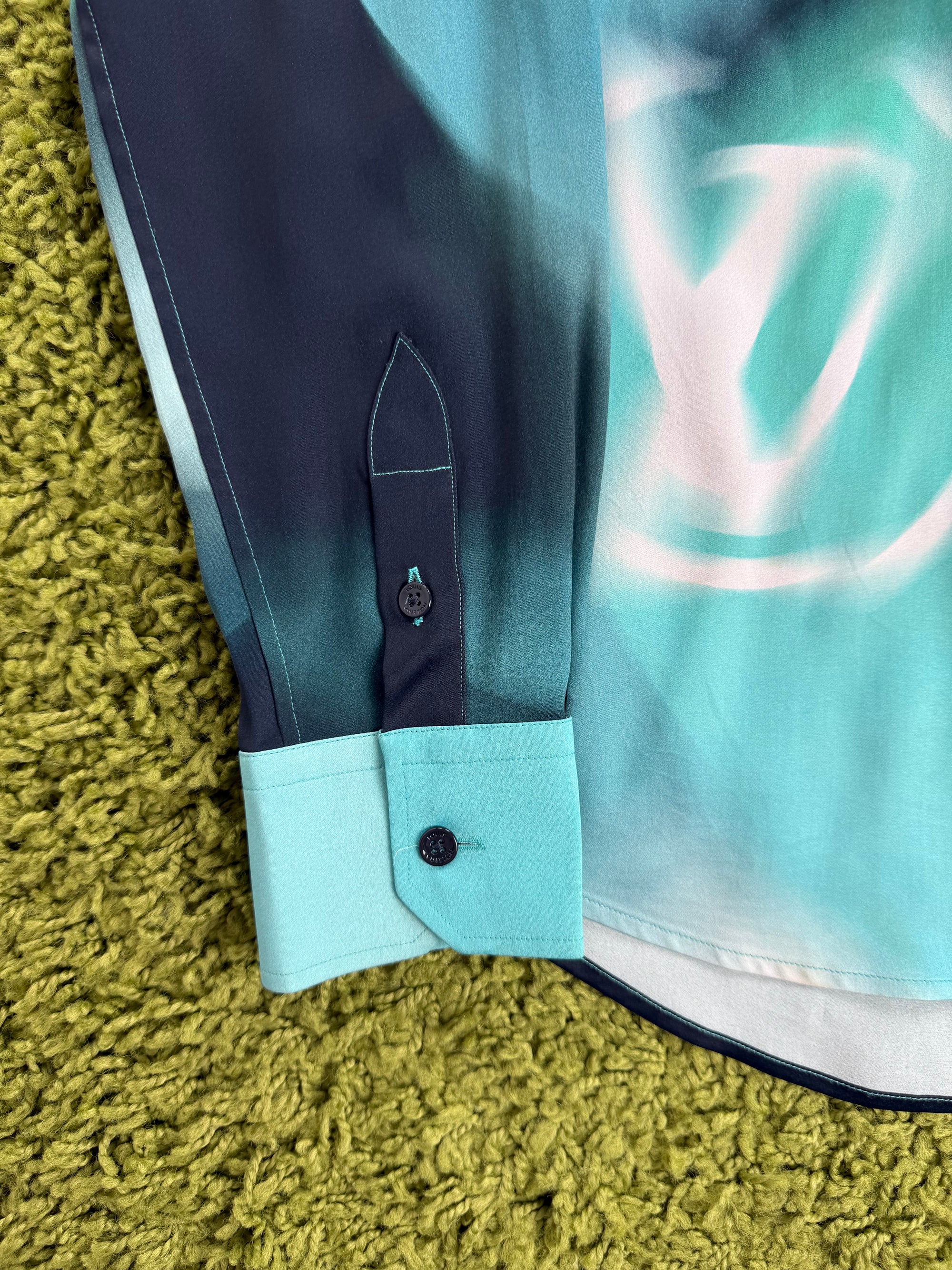 Camicia Louis Vuitton Blu Verde S