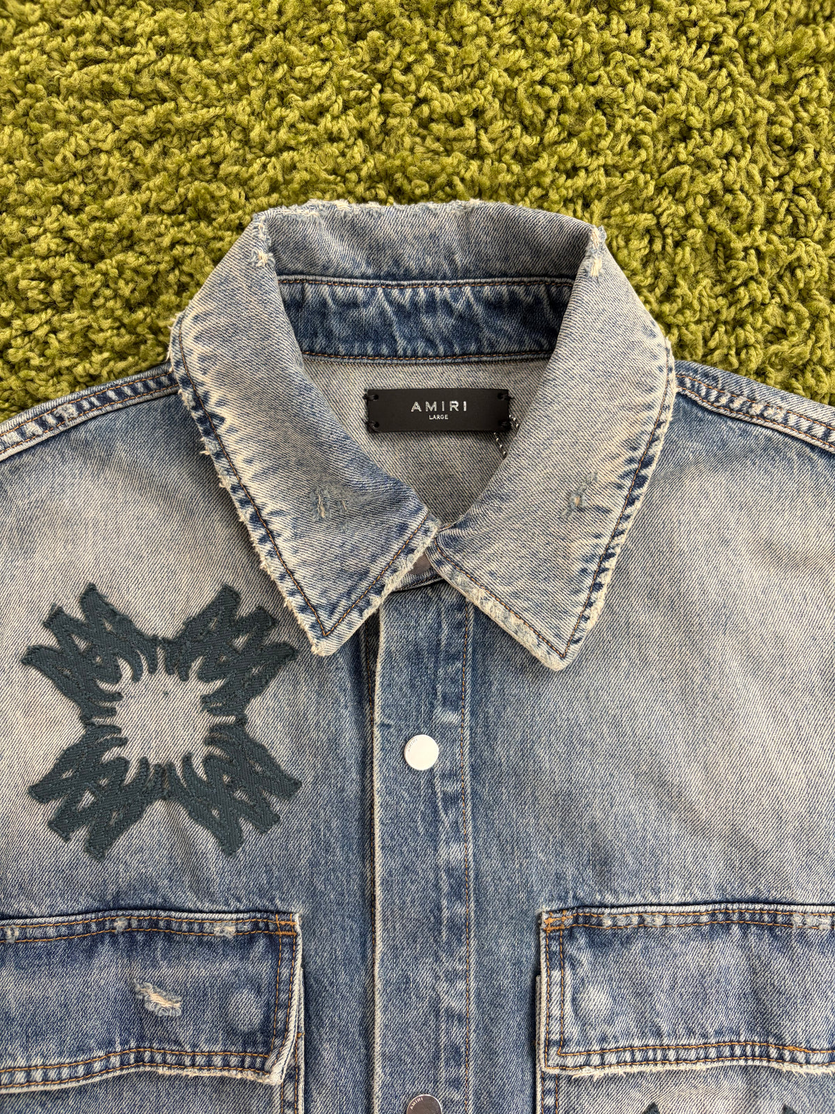 Giacca ma qua Amiri Appliquè In Denim L