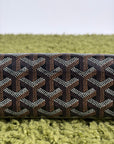 Pochette Goyard Jouvence MM in tela Goyardine Nera