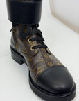 stivale Louis Vuitton Wonderland Size 36.5 Marrone e nero