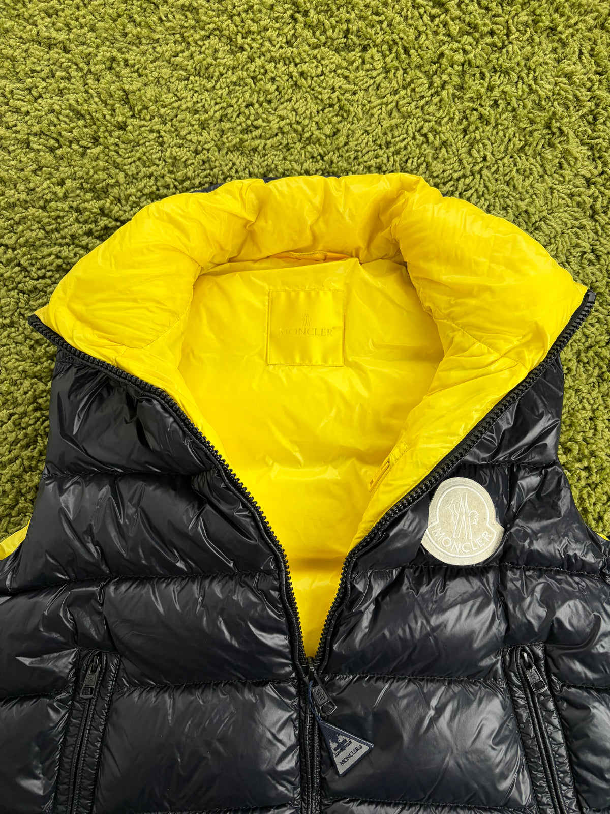 Gilet Moncler Parke in Nylon Nero
