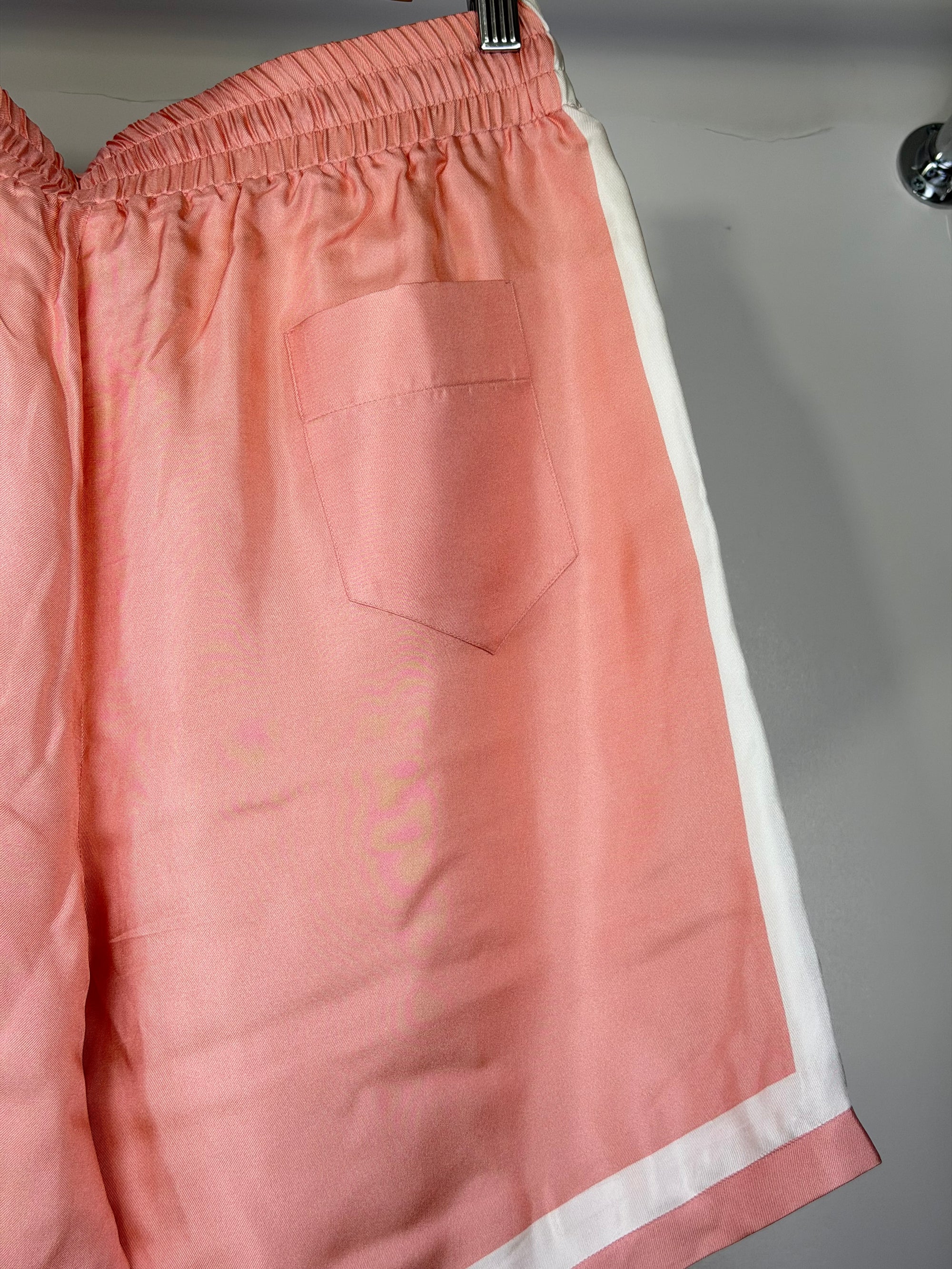 Pantalone corto Casablanca Size XL rosa e bianco