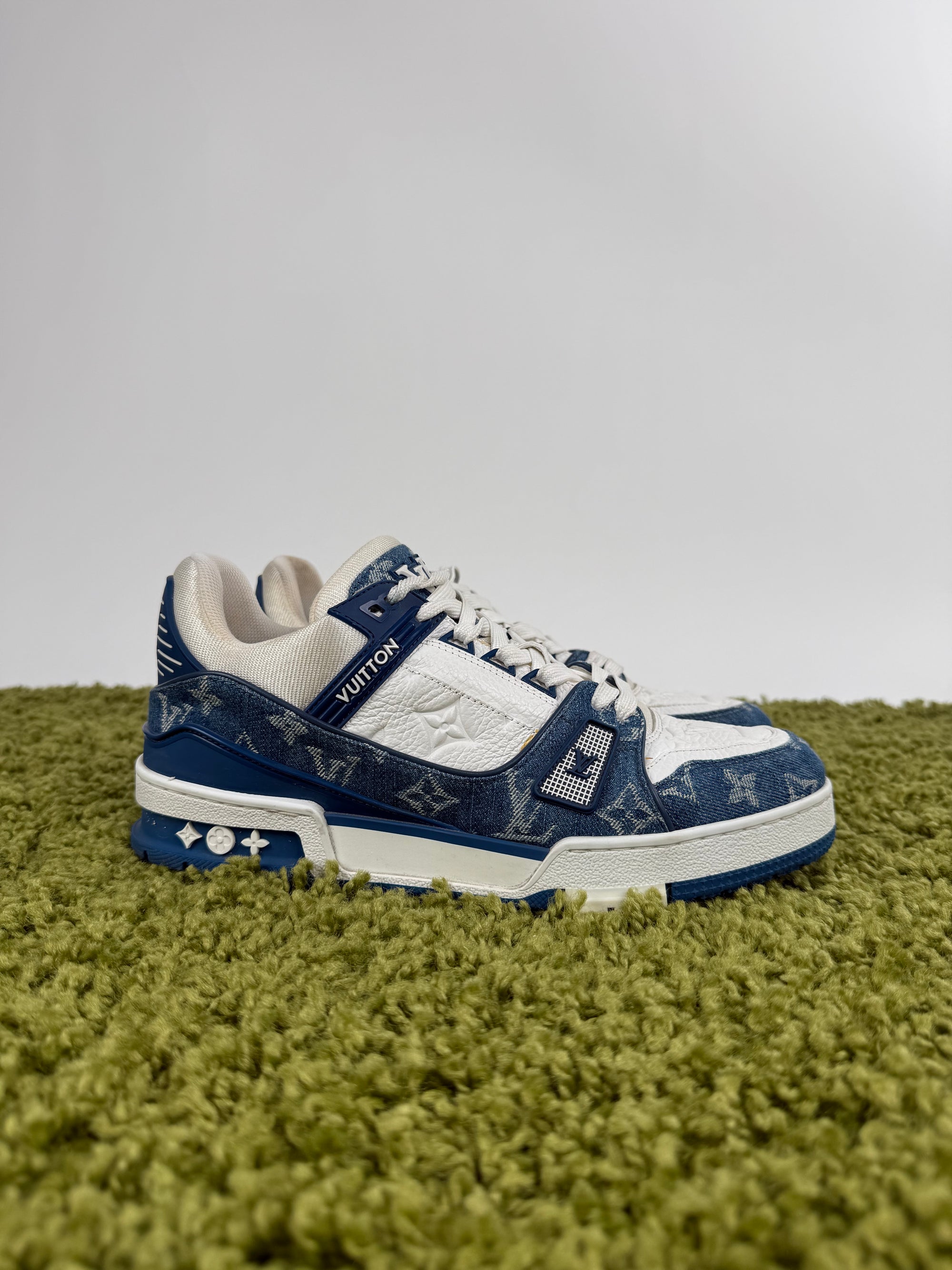 Louis Vuitton Trainer In Denim Blu 6
