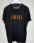 T shirt Amiri Size L nera e arancione