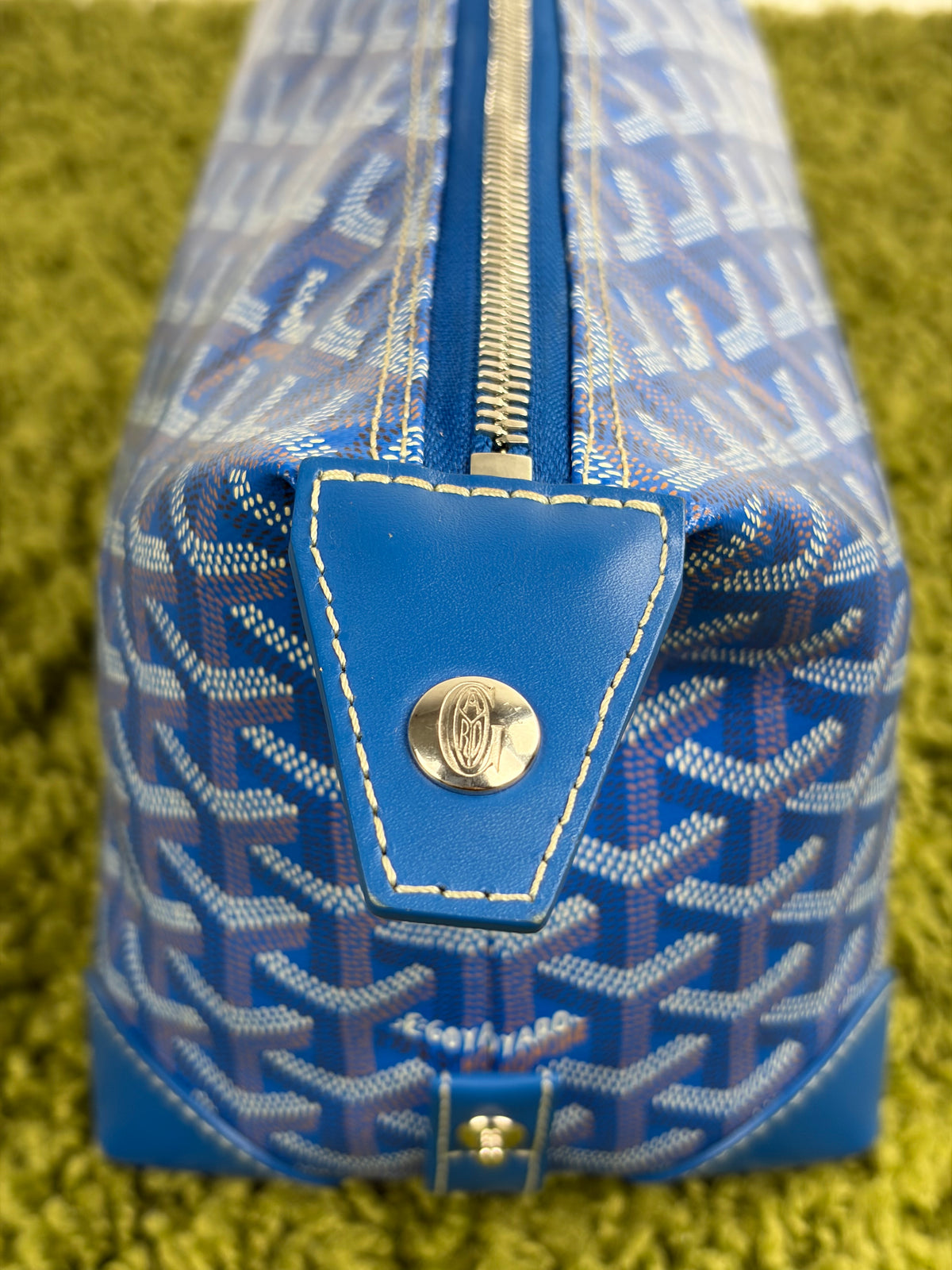 Beauty Case Boeing Goyard in tela Goyardine Blu