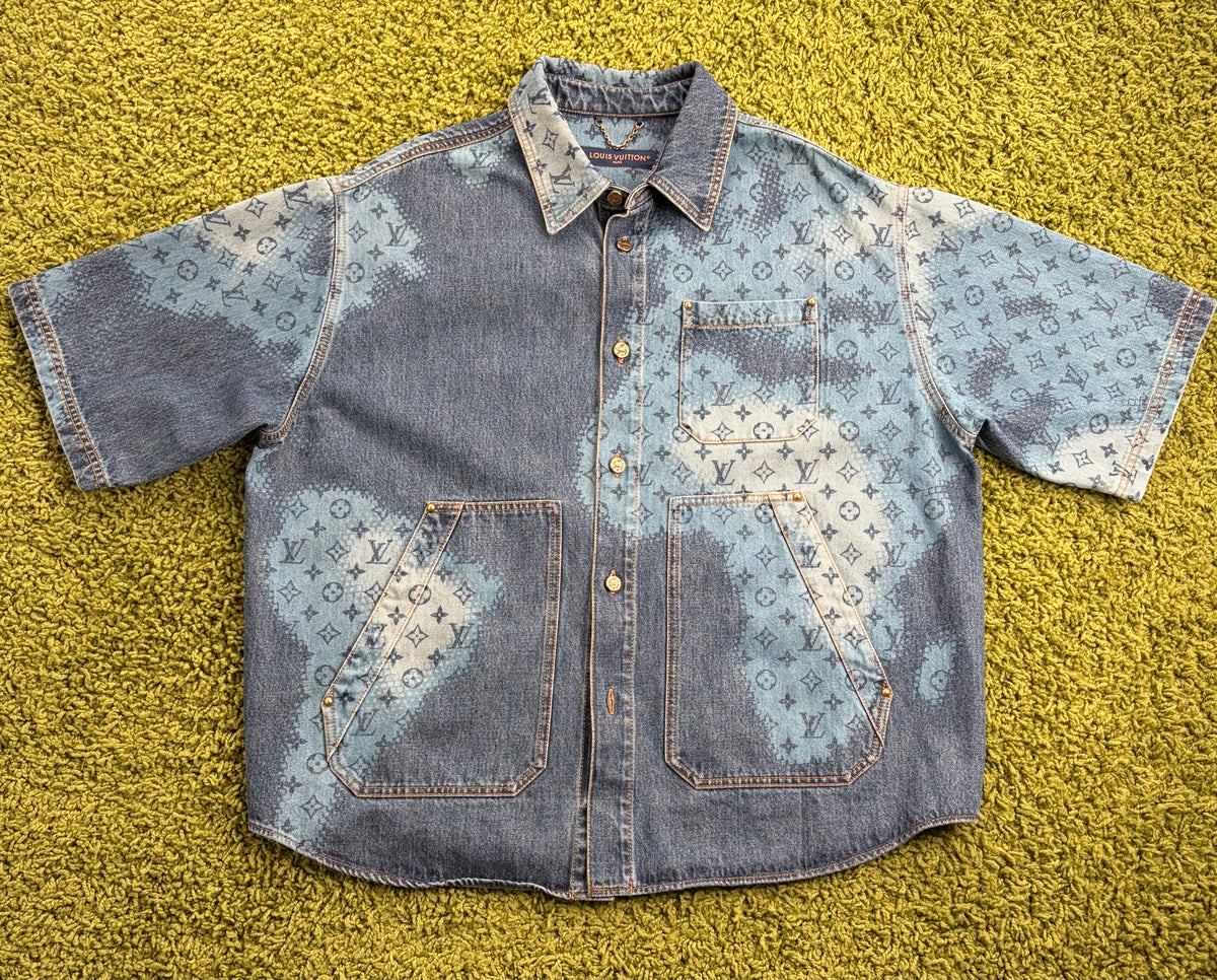 Giacca Louis Vuitton Monogram Halftone Denim L - Second Hand Di Fiore