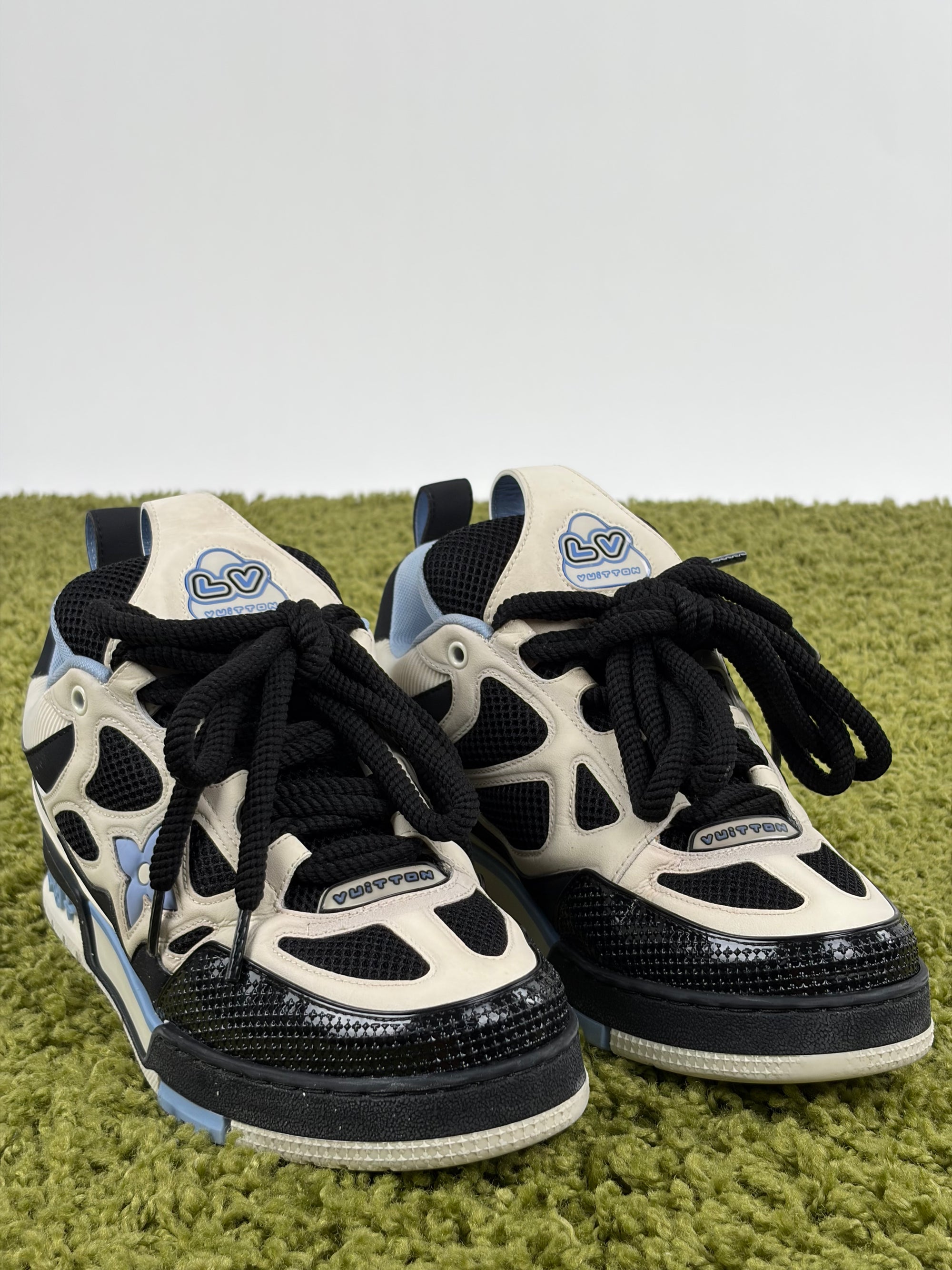 Louis vuitton skate Size 7.5=41.5 calza 42.5 bianca nera e azzurra