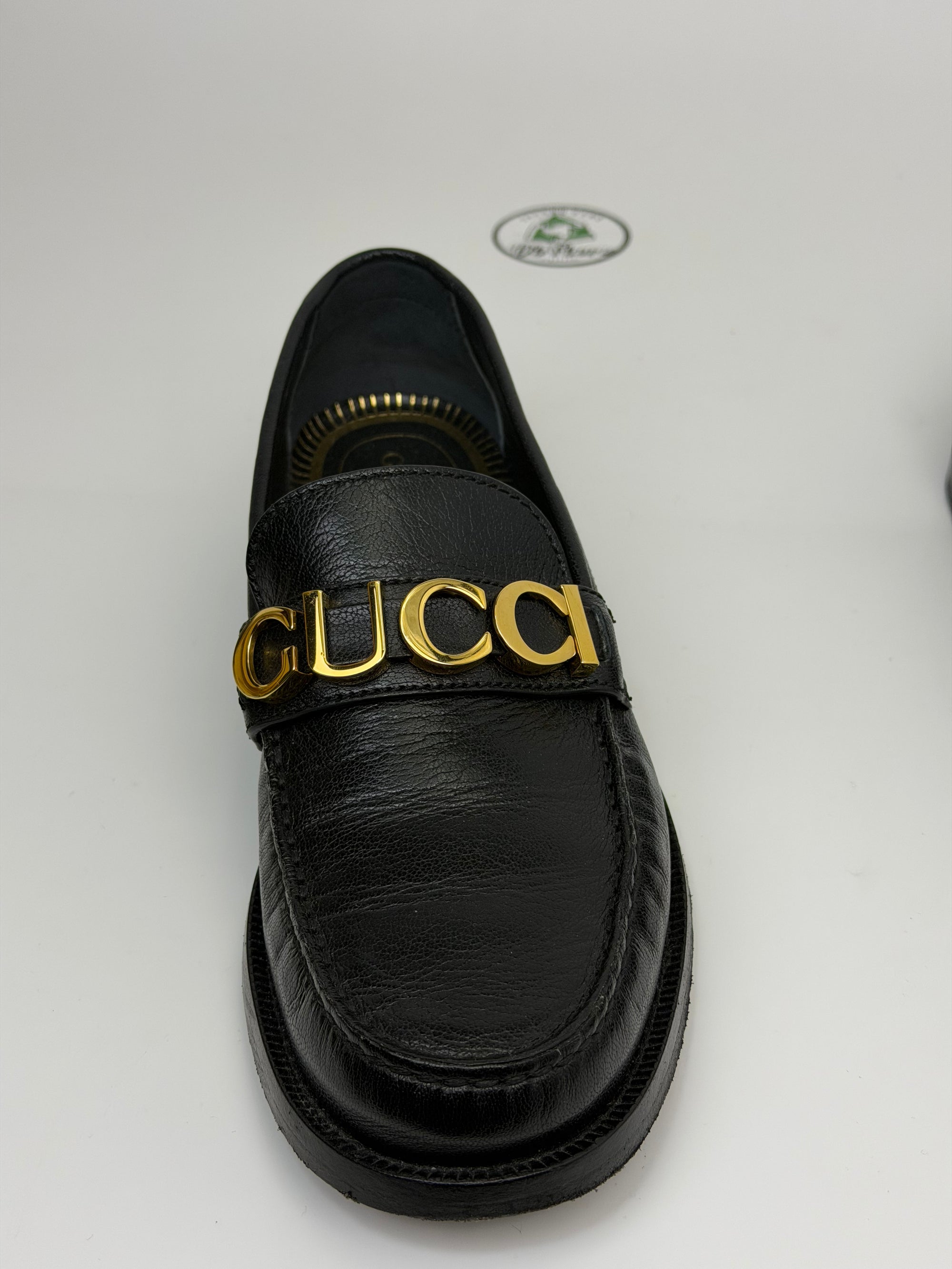 Mocassino Gucci Size 38 nero e oro