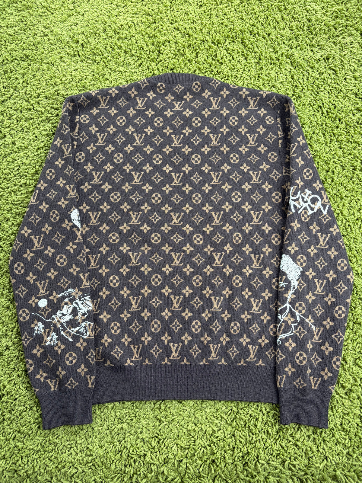 Maglione Louis Vuitton Monogram Marrone S