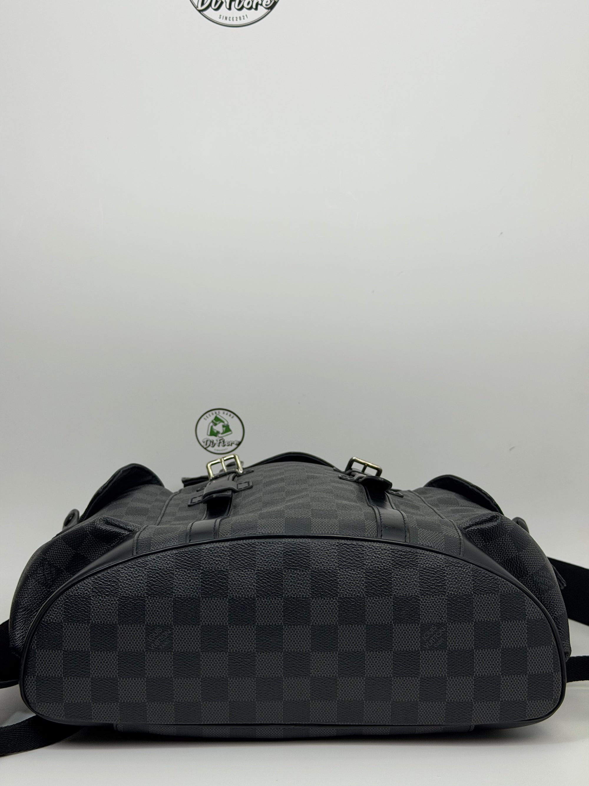 Zaino Louis Vuitton Christopher damier MM grigio e nero