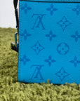 Mini Borsa a tracolla Louis Vuitton Gaston Azzurra