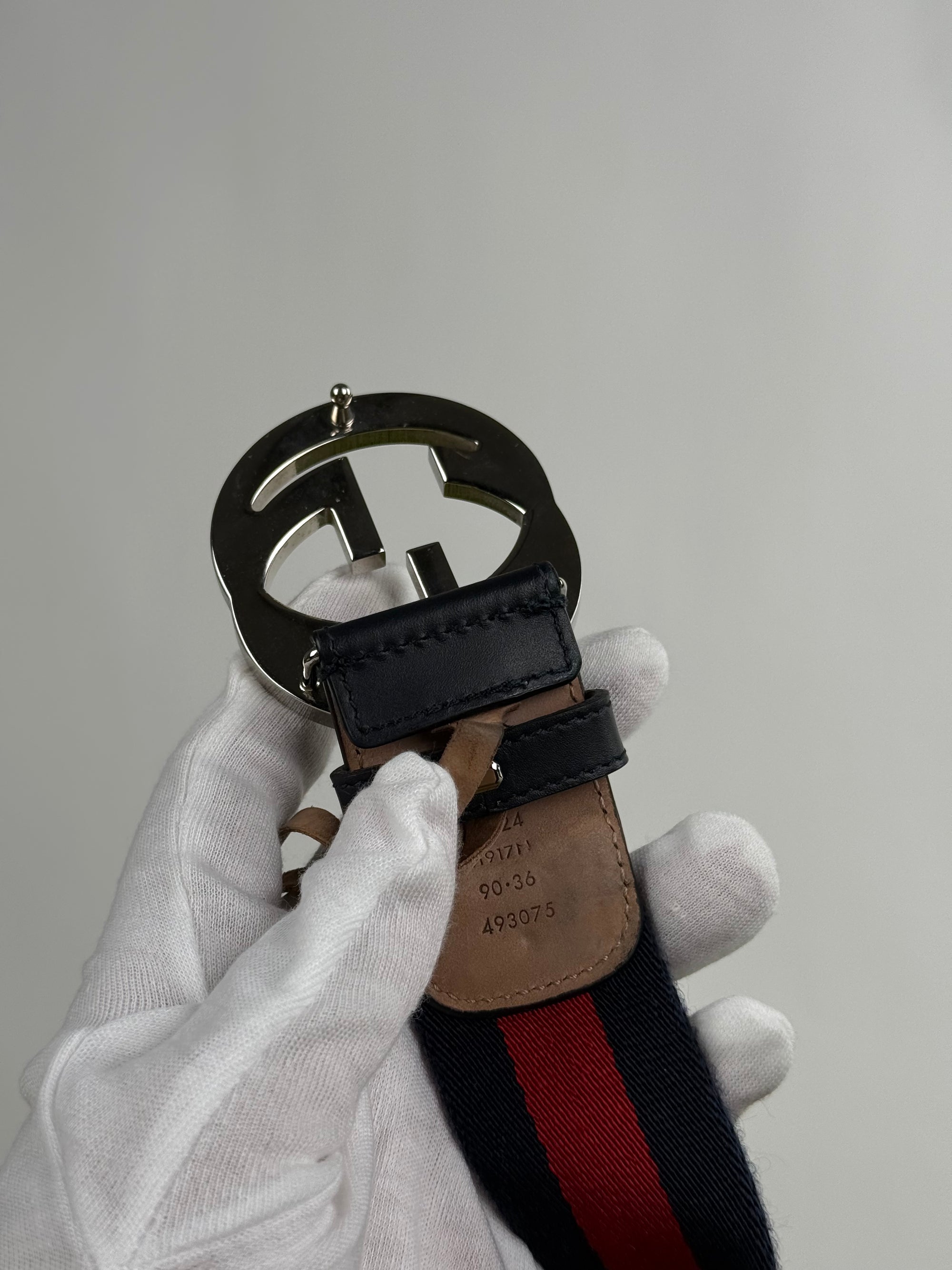 Cintura Gucci blu Multicolor 90/36