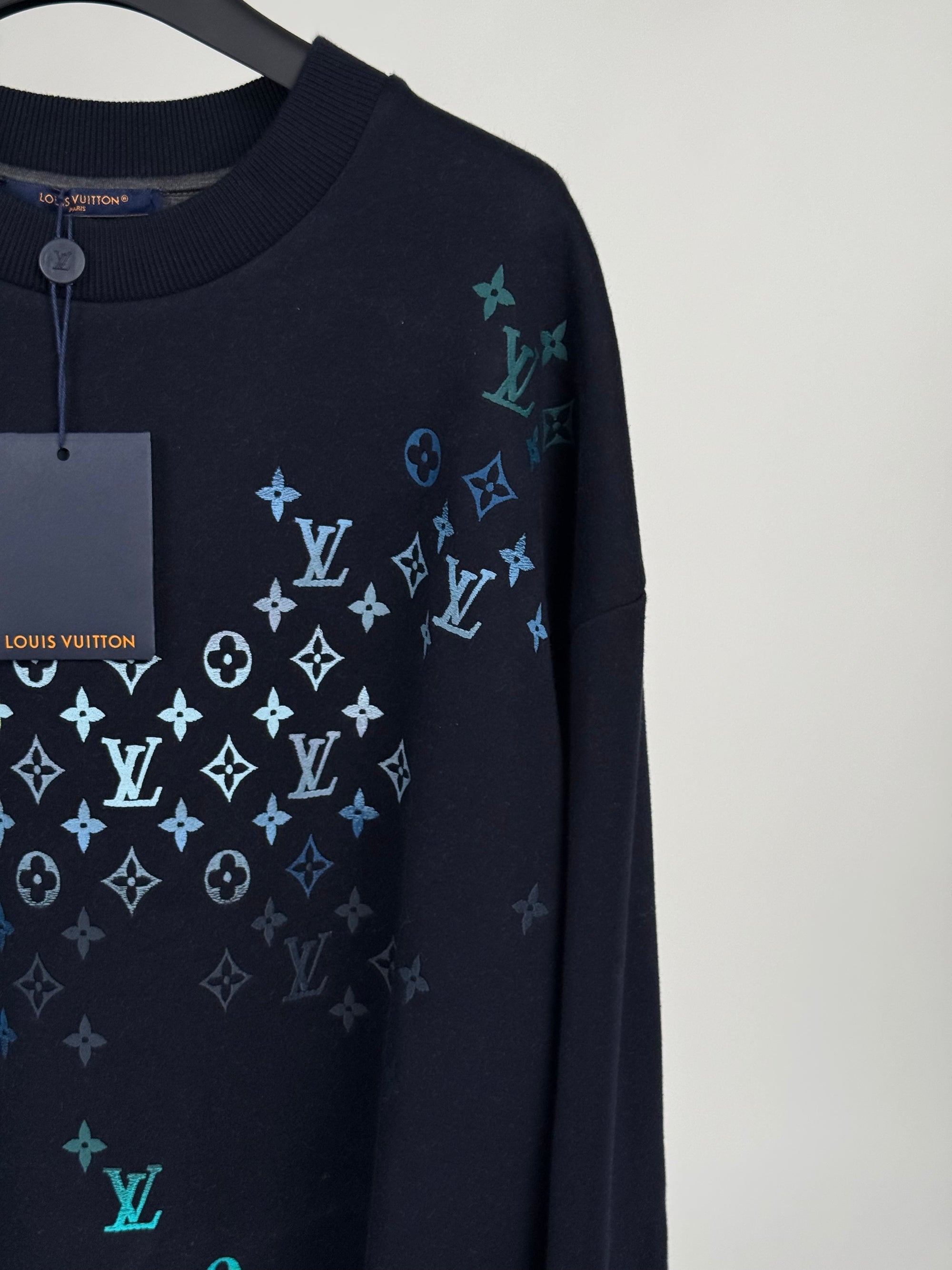 Felpa Louis Vuitton Size XXL blu azzurra a verde