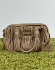 Borsa Arcadie Nappa Miu Miu Beige