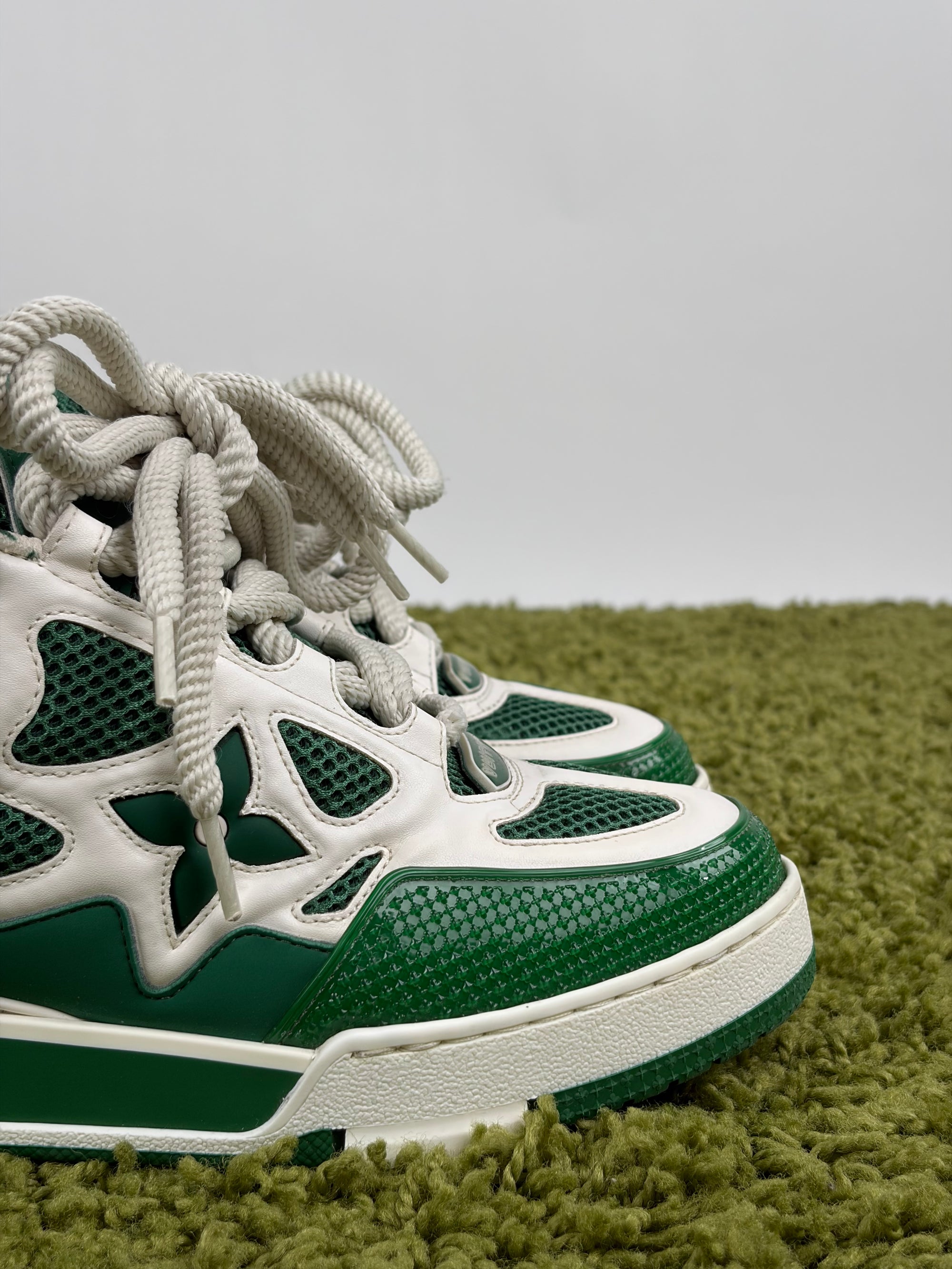 Louis Vuitton skate Size 7.5=41.5 calza 42.5 bianche e verdi