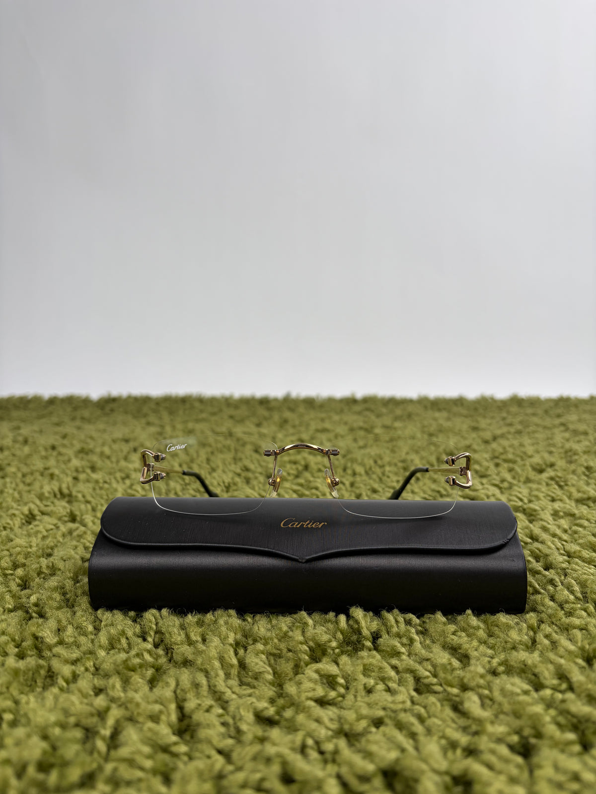 Occhiali da sole Cartier Eyewear Con montatura a giorno e aste Oro