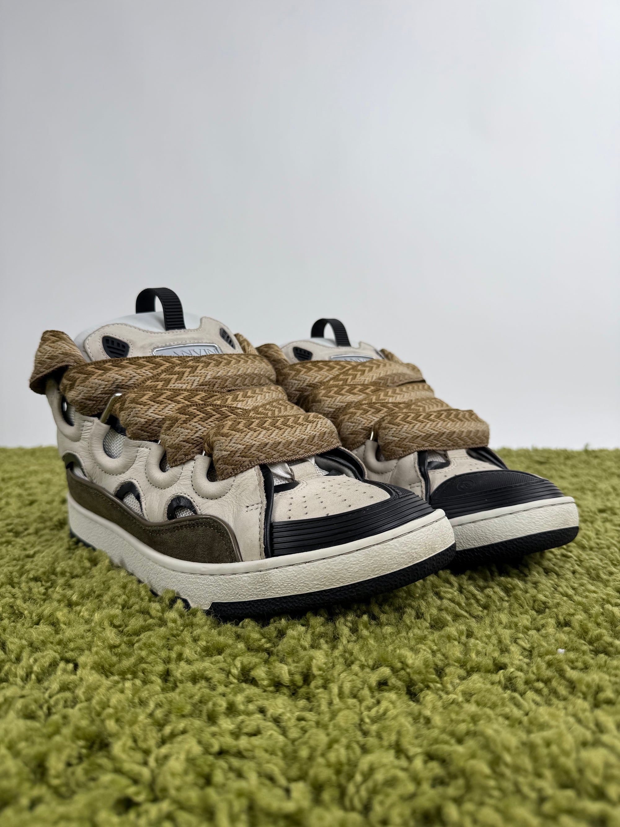Lanvin Curb bianca marrone 43