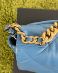 Borsa Chanel 19 Trapuntata in Pelle Azzurra