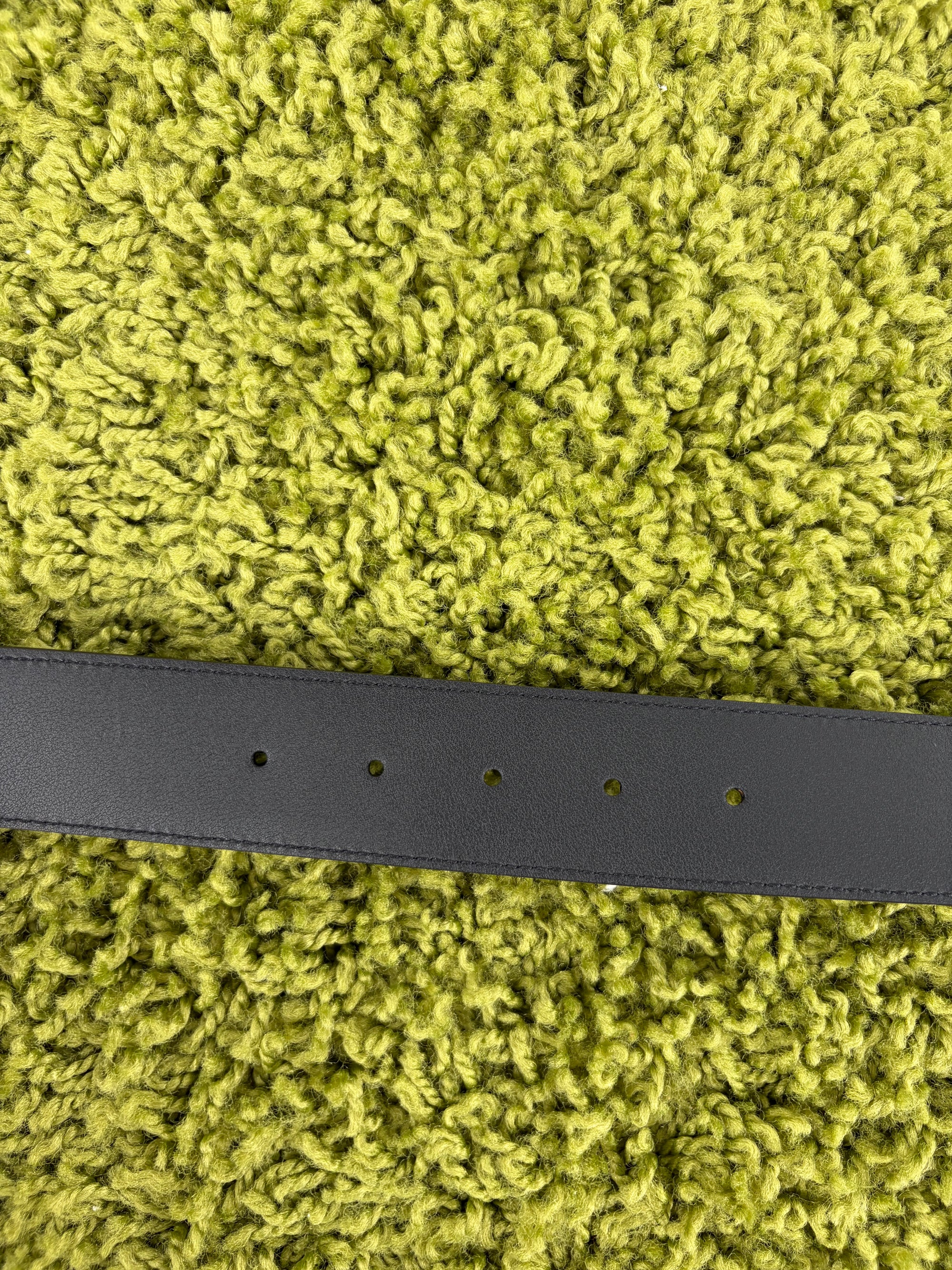 Cintura Gucci nera e argento
