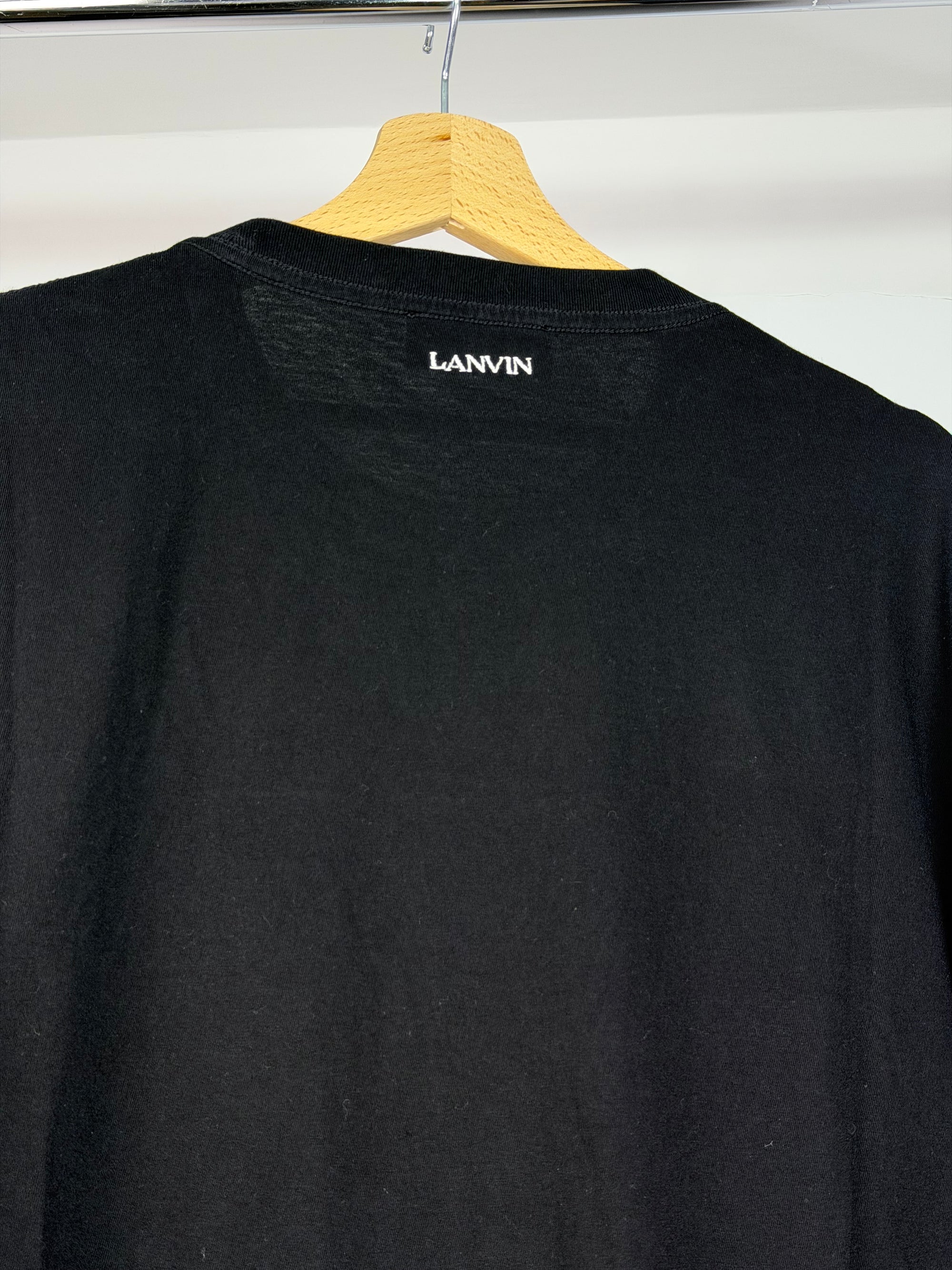 T shirt Lanvin Size XL nera arancione e blu