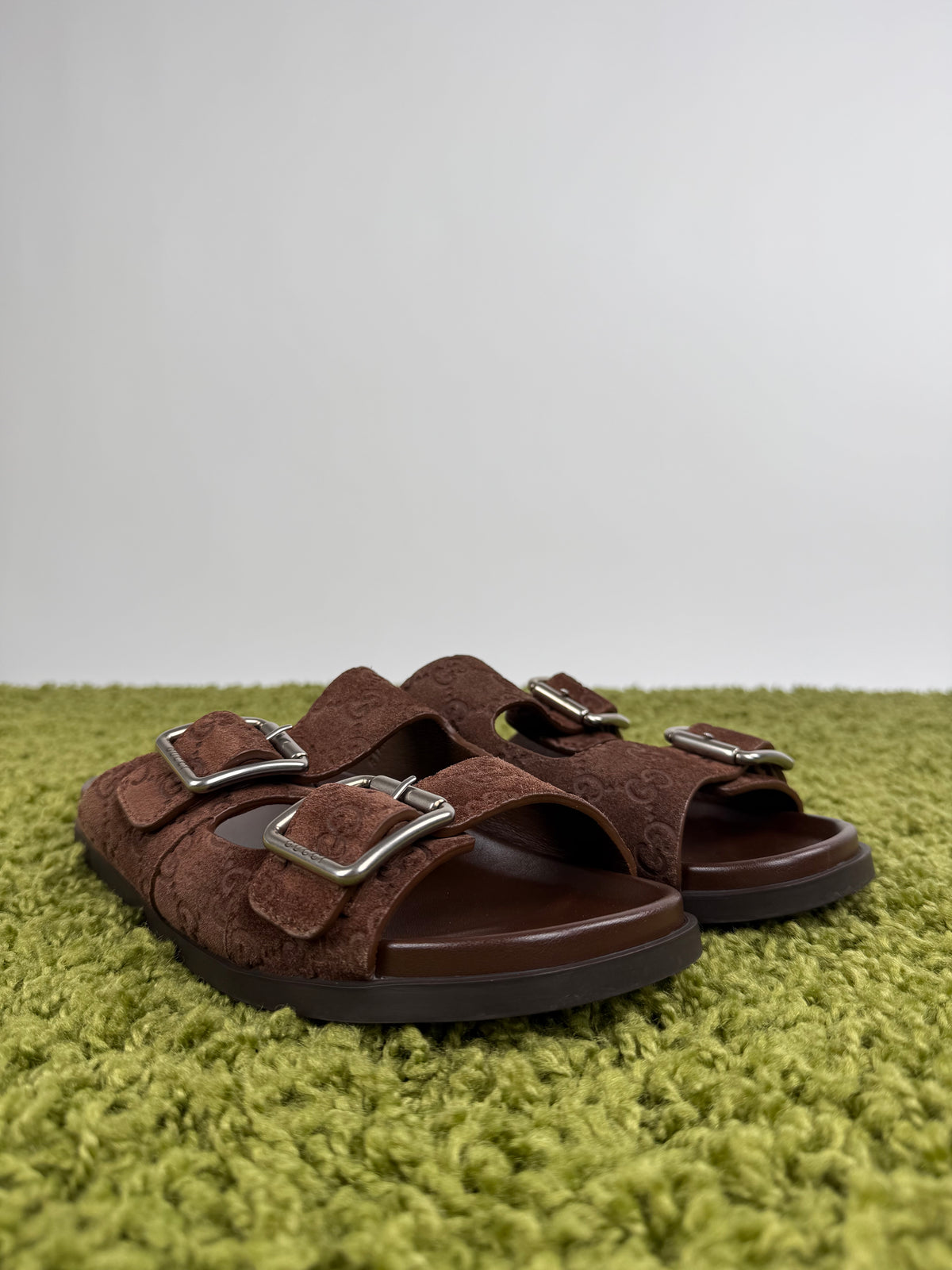 Ciabatta Gucci in Camoscio Marrone 8