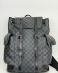 Zaino Louis Vuitton Christopher damier MM grigio e nero