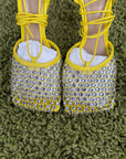 Tacchi Bottega Veneta Sparkle Stretch Gialli 39.5