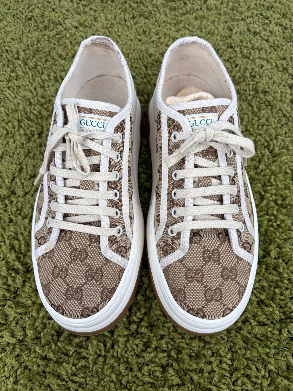 Gucci Tennis Platform Beige 8+ - Second Hand Di Fiore