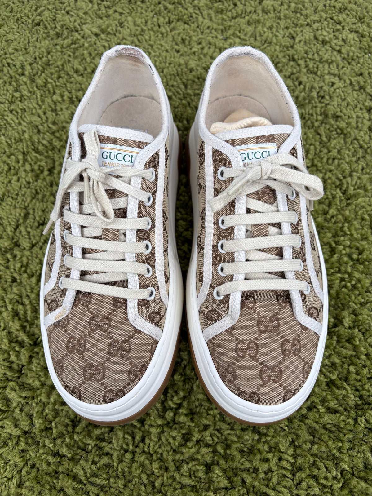 Gucci Tennis Platform Beige 8+