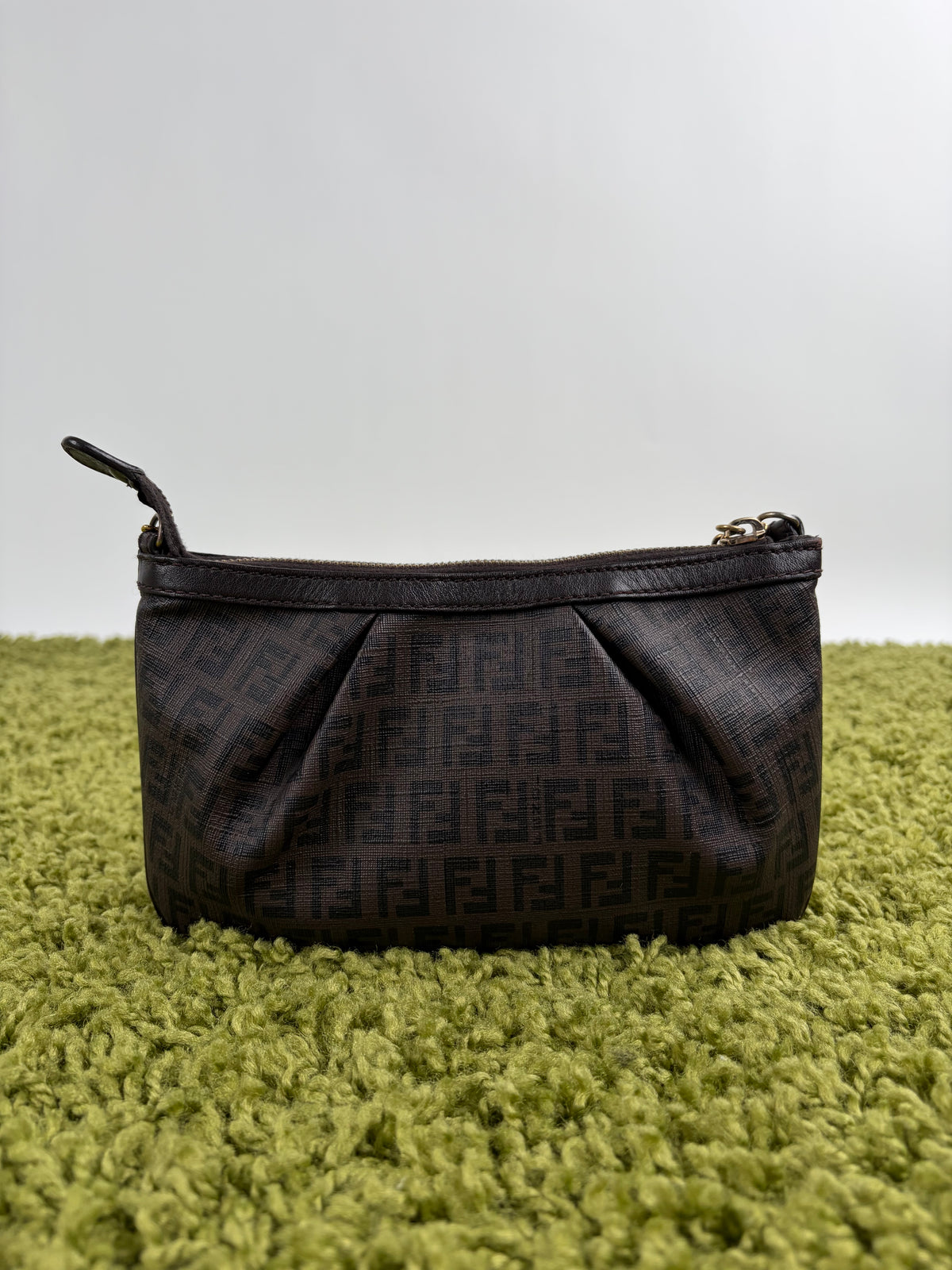 Borsa Fendi Baguette in tela Marrone