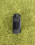 Borsa Balenciaga Hourglass Small in denim patchwork nero con logo B metallico argento