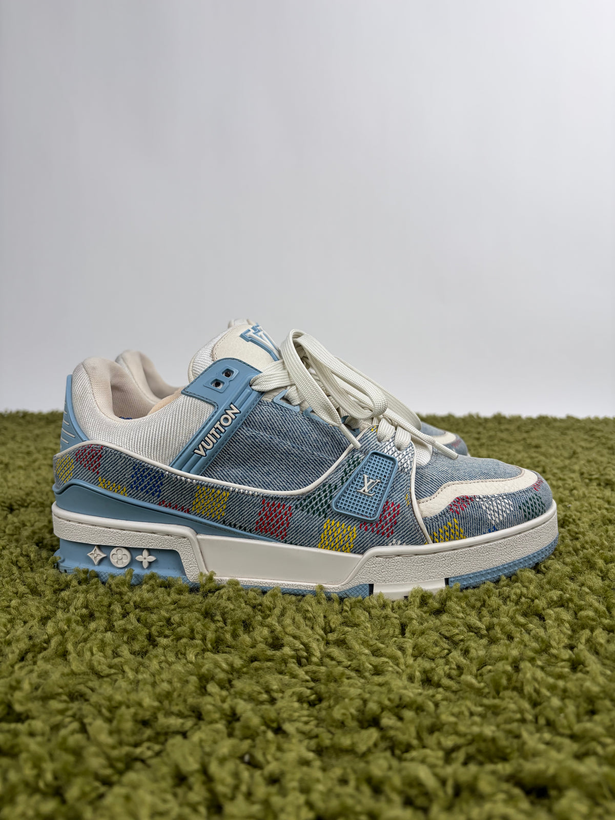 Louis Vuitton Trainer in Denim azzurra 6