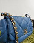Borsa Chanel 19 Trapuntata in Pelle Azzurra