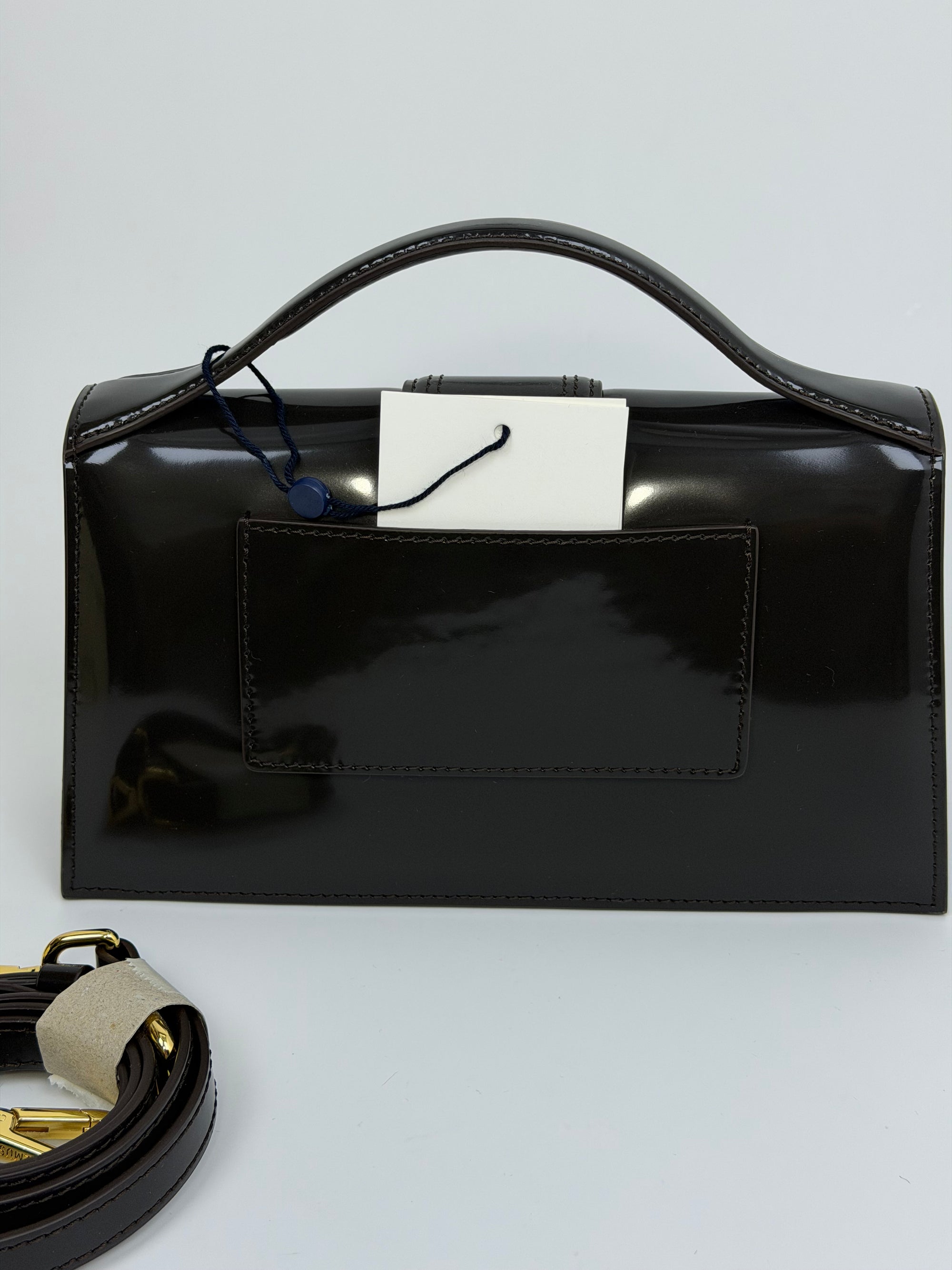 Jacquemus la grande bambino marrone lucida