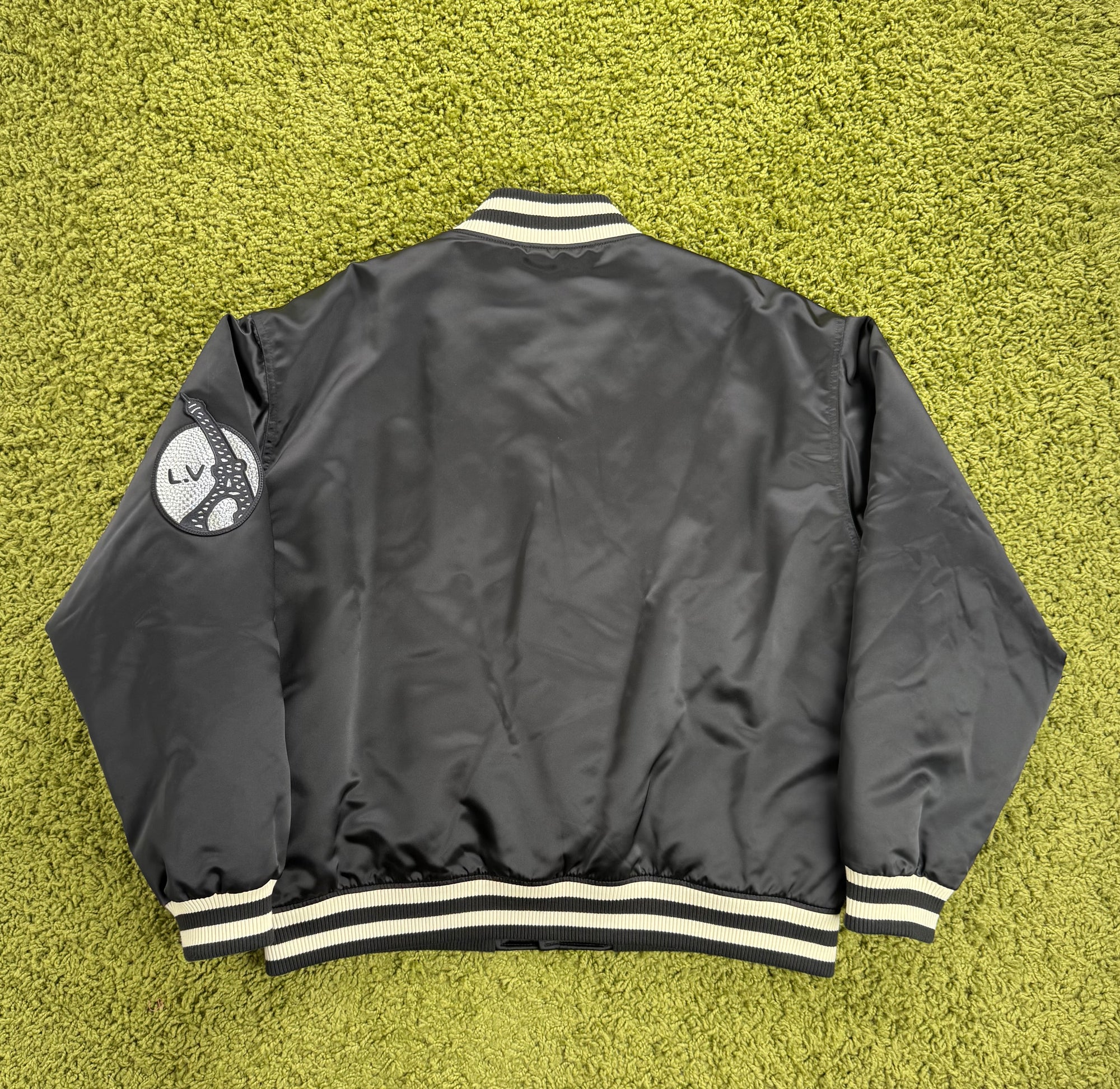 Giacca Louis Vuitton Lv Lovers con dettagli ricamati in cristalli su petto e manica Nero XXXL