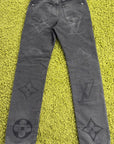 Jeans Louis Vuitton in denim Grigio 30