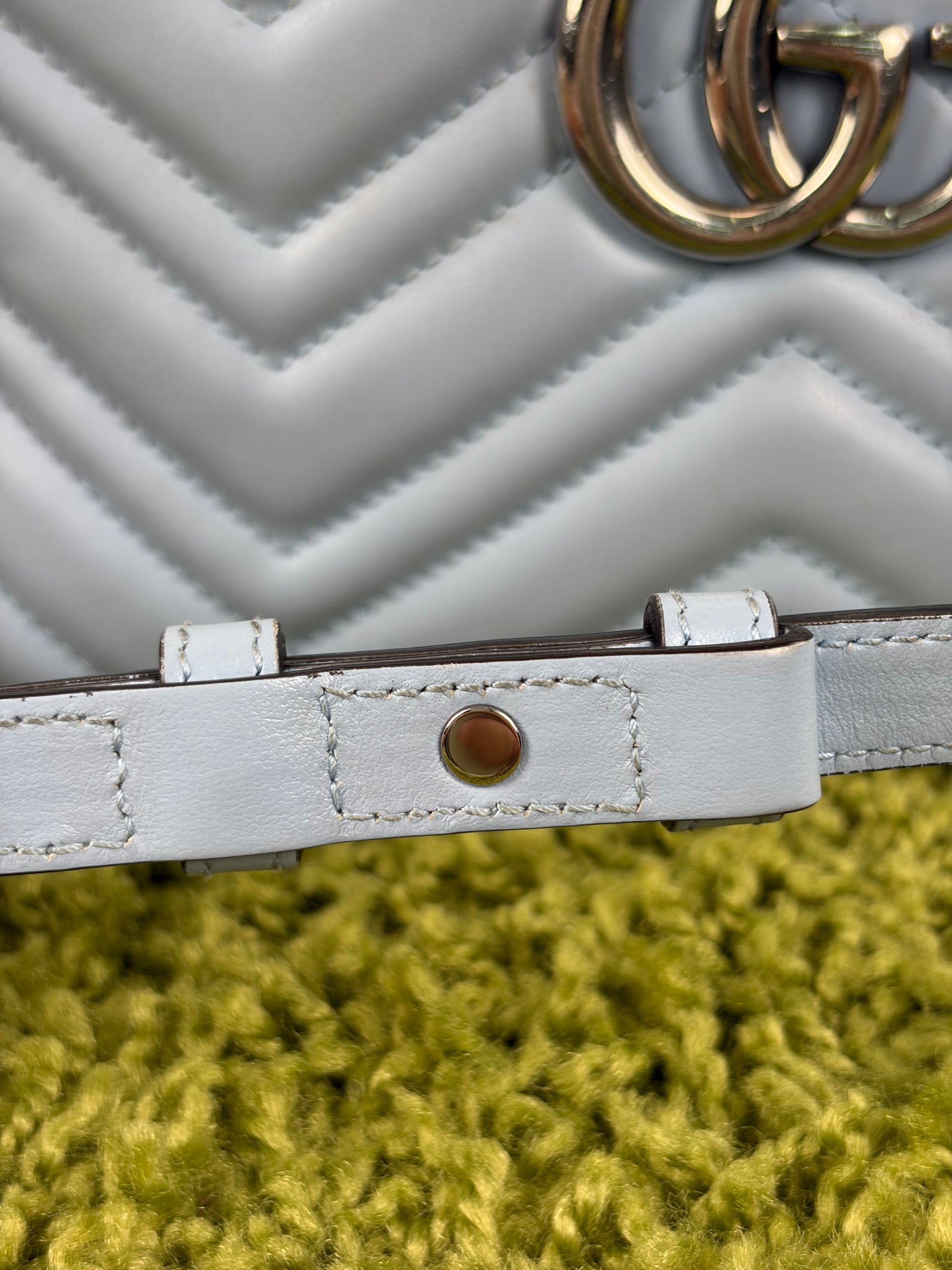Borsa Gucci Marmont azzurra