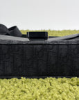 Borsa a tracolla Christian Dior Saddle con pattina Nero