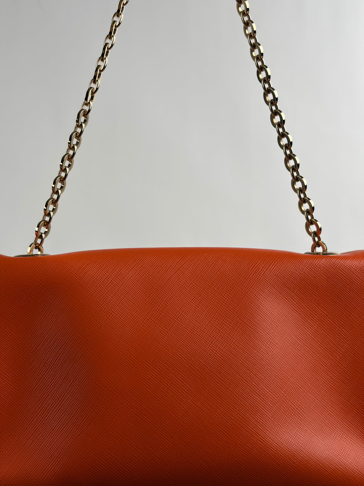 Borsa Ferragamo Gancini Chain Arancione