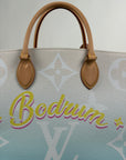 Borsa Louis Vuitton OnTheGo azzurra bianca e gialla