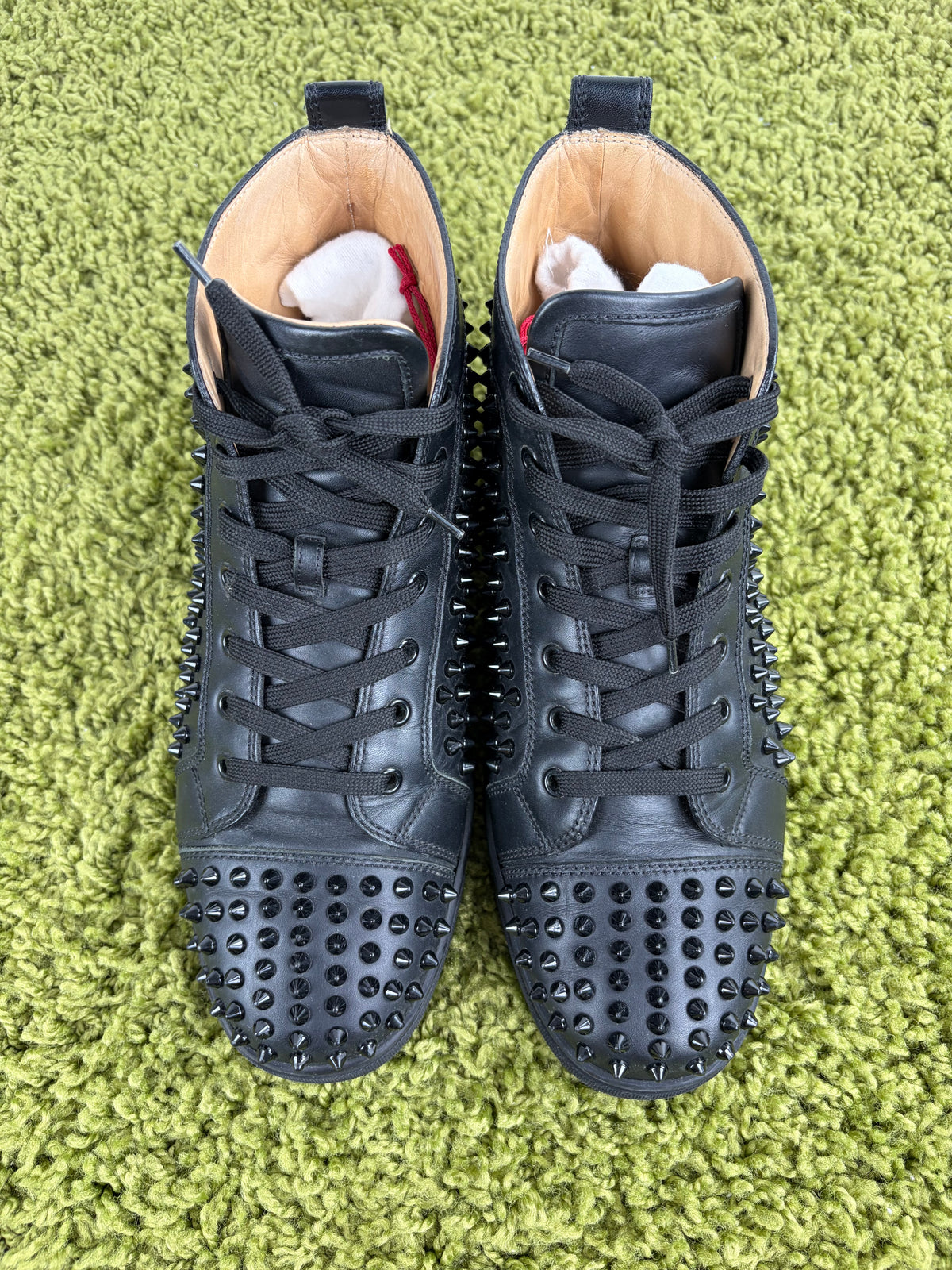 Christian Louboutin Spikes High in pelle Nera