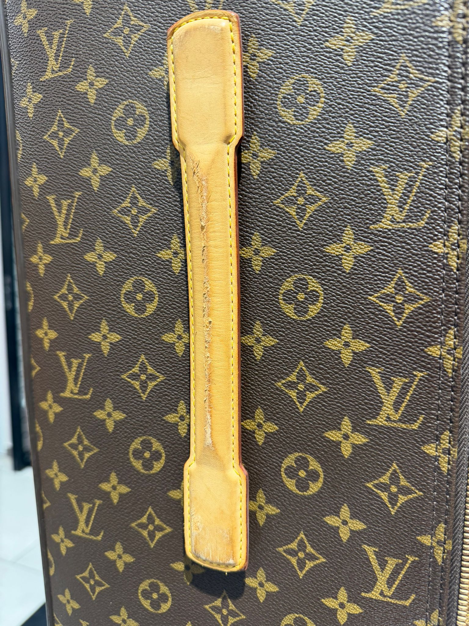 valigia Louis Vuitton monogram Lv in canvas marrone