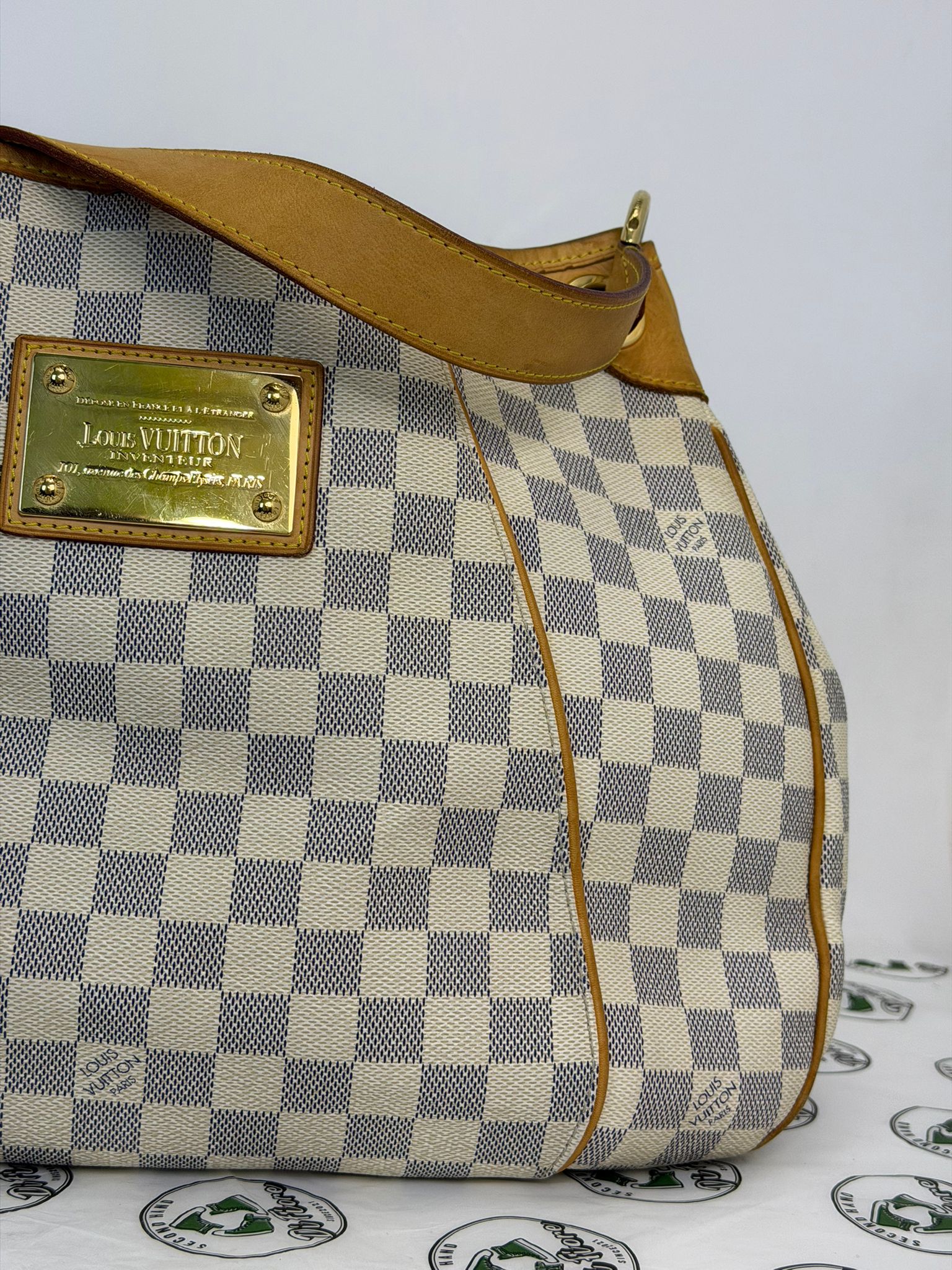 Louis Vuitton galliera bianca in cavavas damier