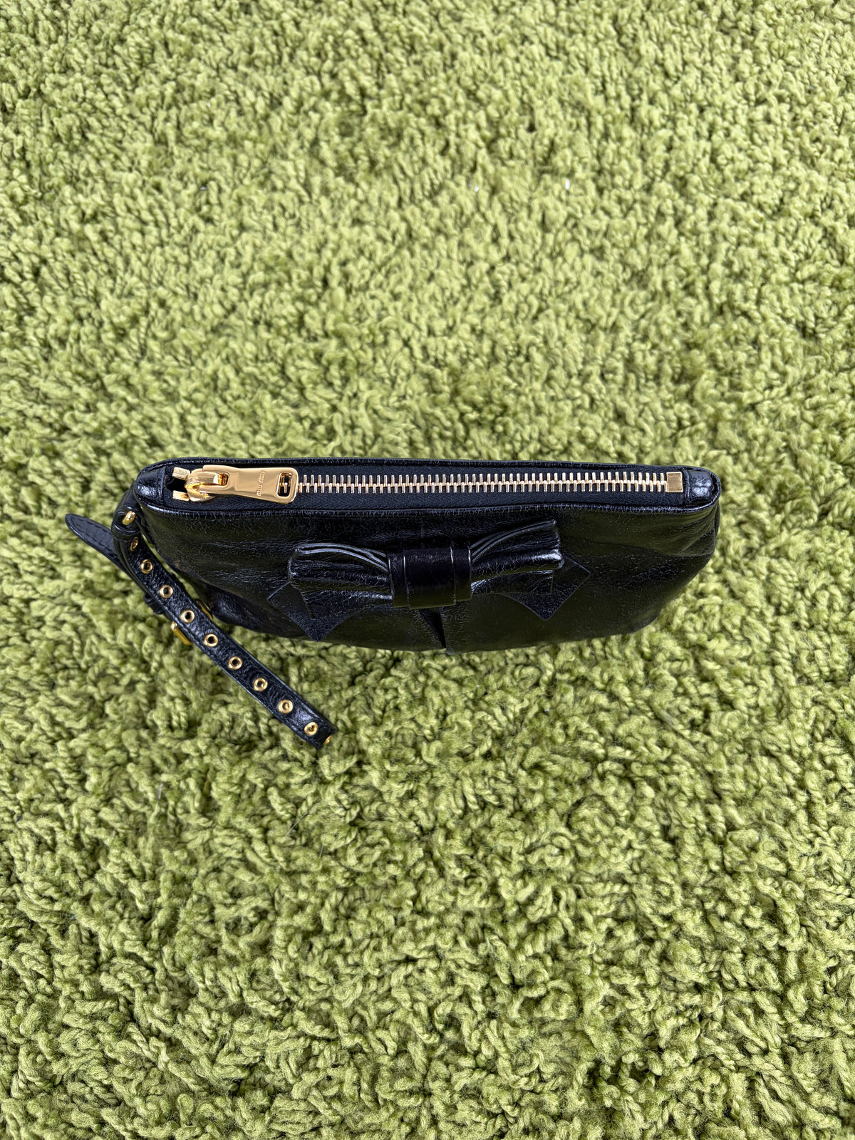 Borsa Miu Miu Pour Accessories Vitello Shine Sac Nera
