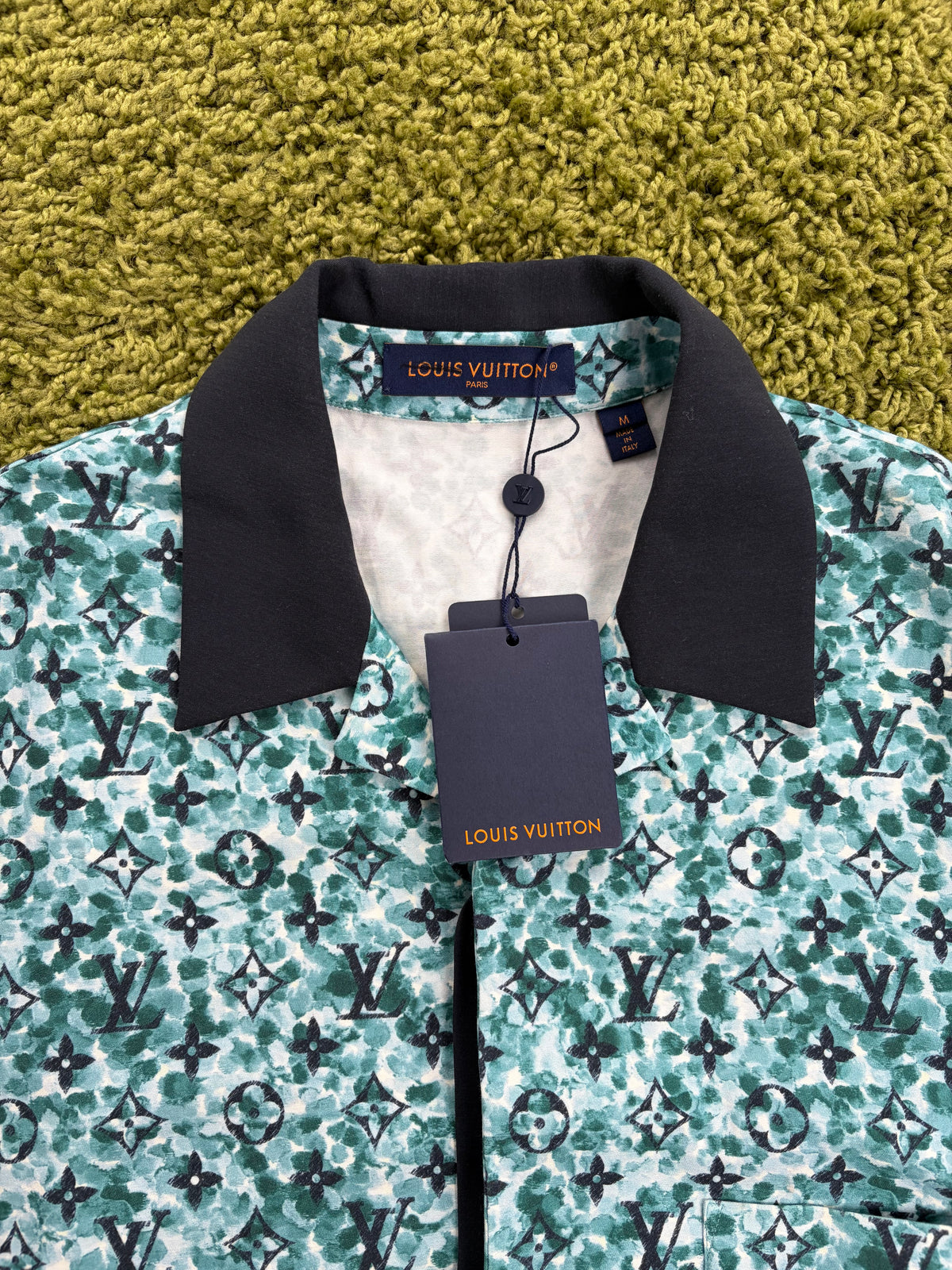 Camicia Louis Vuitton Monogram Pointillism SS crepe Azzurra M