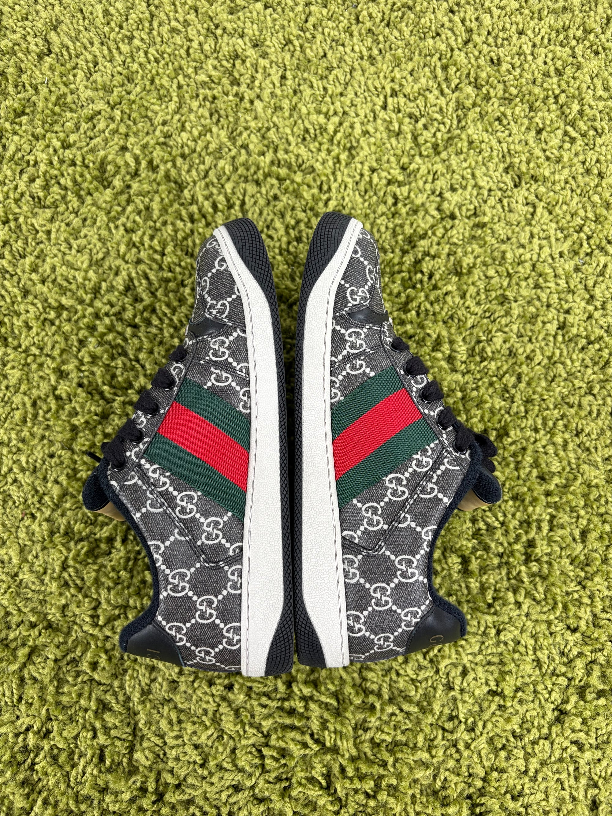 Gucci Ace Size 6.5=40.5 calza 41 nere verdi e rosse