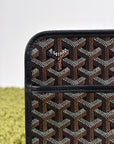 Pochette Goyard Jouvence MM in tela Goyardine Nera