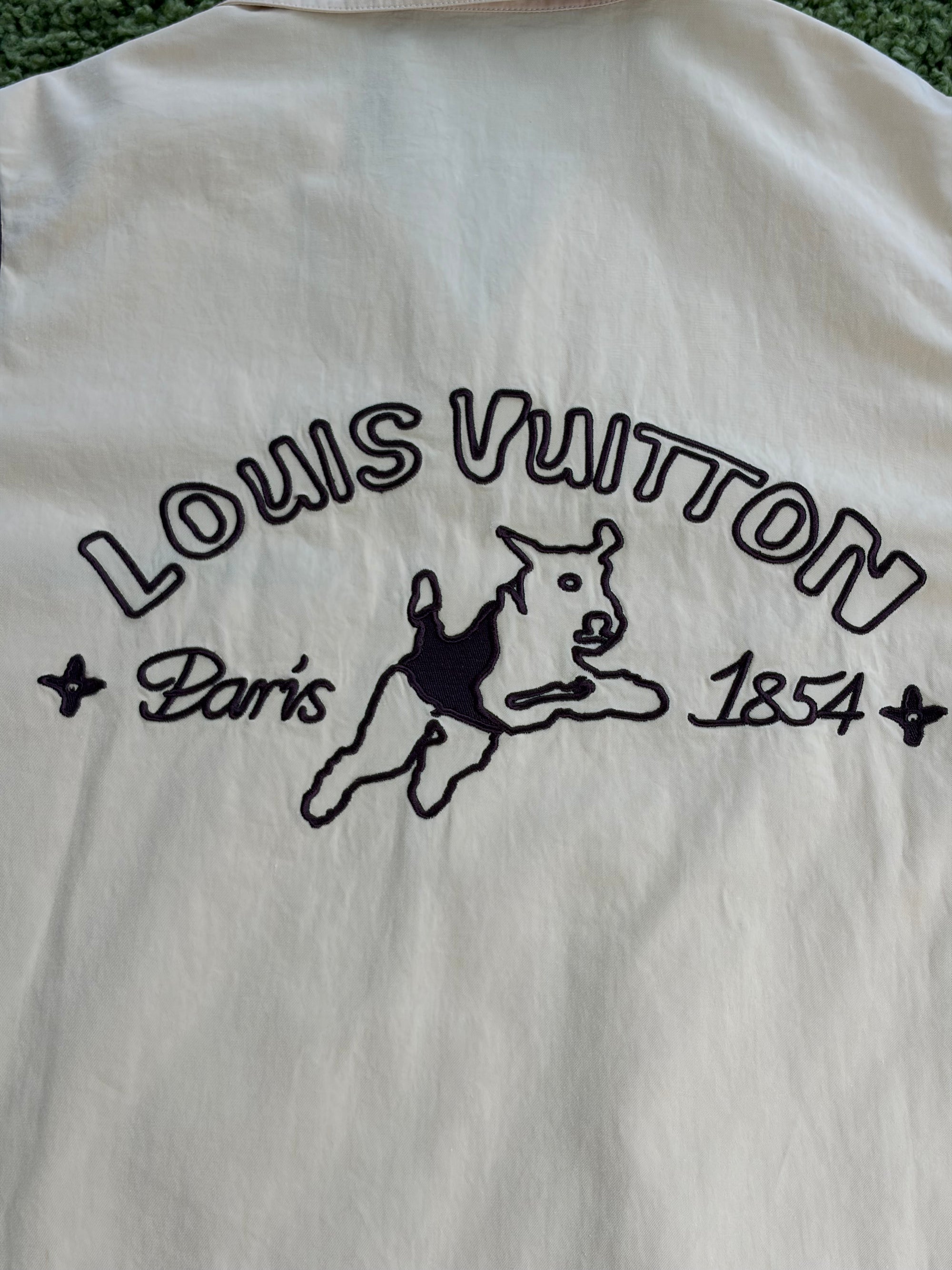 Camicia Louis Vuitton Size XL gialla marrone e bianca